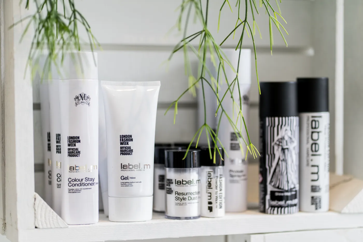 label.m products on the salon shelves